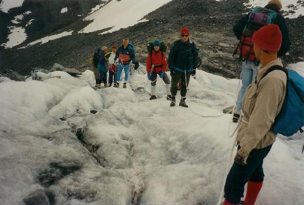 Nedre del af Svellnosbreen, ca. 1.700 moh.